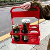 Складной держатель для пивных бутылок на 6 мест, винная полка, прочный органайзер для стаканов, корзина для напитков, многоразовая корзина для напитков
