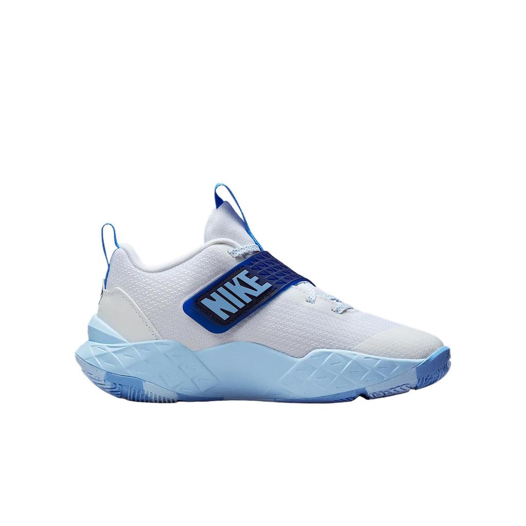 Nike Team Hustle D12 GS Психический синий Детские кроссовки Белый Полуночно-темно-синий Университетский синий HF6279-100