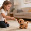 Kids Electric Plush Dog Toy Interactive Barking Nodding Movable Tail Walking Puppy Plushie Toddlers Educational Simulation Stuffed Animal Toy