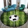 Круглый ковер с принтом футбольного поля для гостиной, коврик для детей, напольный коврик, коврик для йоги, коврик под кресло для киберспорта для спальни, нескользящие коврики