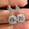 Sterling Hanging Earrings for Women Shiny CZ Stone Wedding Engagement Earrings Fancy Gifts Fashion Jewelry