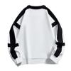 Men's Sweatshirt Lapel Drop Shoulder Sweatshirt Fashion Trend Color Block Collar Tube Neck Pullover