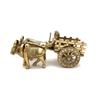 7.5 Inches Brass Bullock Cart Showpiece, Showpiece for Home, Home Decor Items, Aesthetic Room Decor, Corner Shelf Showpieces, Standard, Pack of 1