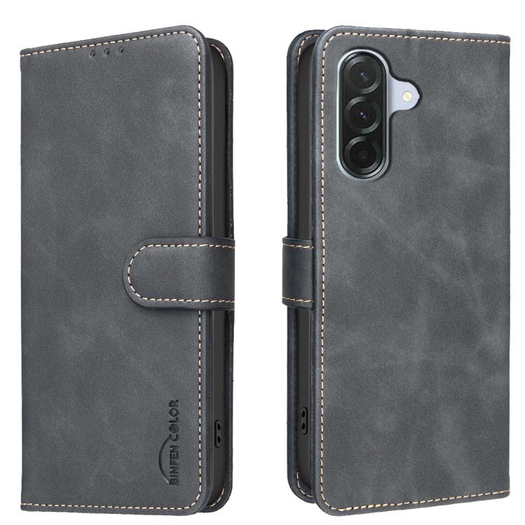 Solid Color Calfskin Texture RFID Leather Phone Case For Samsung Galaxy S26 5G, Magnetic Closure Kickstand Anti-Theft Wallet Protective Cover