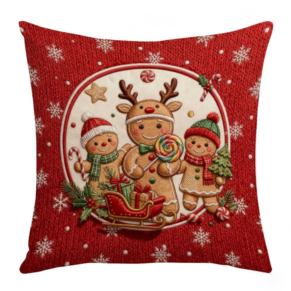 No Pillow Core Christmas Pillow Cover 1 Pcs Set Throw Pillow Cover Patterned Pillowcase Home Decor