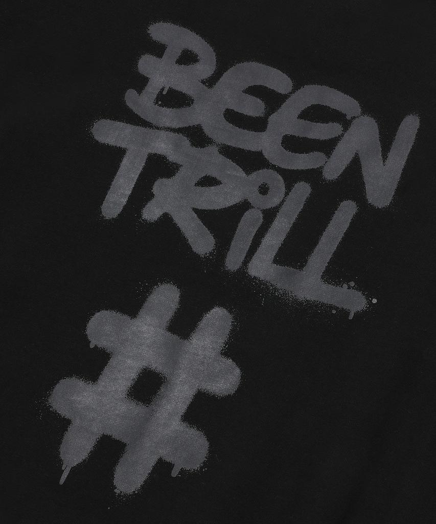 BEENTRILL [24Fw] Spray Hashtag Sweatshirt (Black)