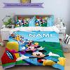 3pcs Mickey9 Cover Set - Personalized Name, HD Printed Bedding with 1 Cover and 2 Pillowcases - Perfect for Home Decor, Easy Care