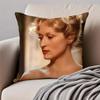 MMeryl Streep Cushion Cover Pillowcase Antidustmite Invisible Zipper Short Plush Sofa Cushion