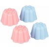Tiger Crown Jelly Molds, Pink and Blue, 78 X 50mm, 4-Piece Set, Polypropylene, Frozen Dessert Molds, Jelly Cups, 1153, Pack of 4