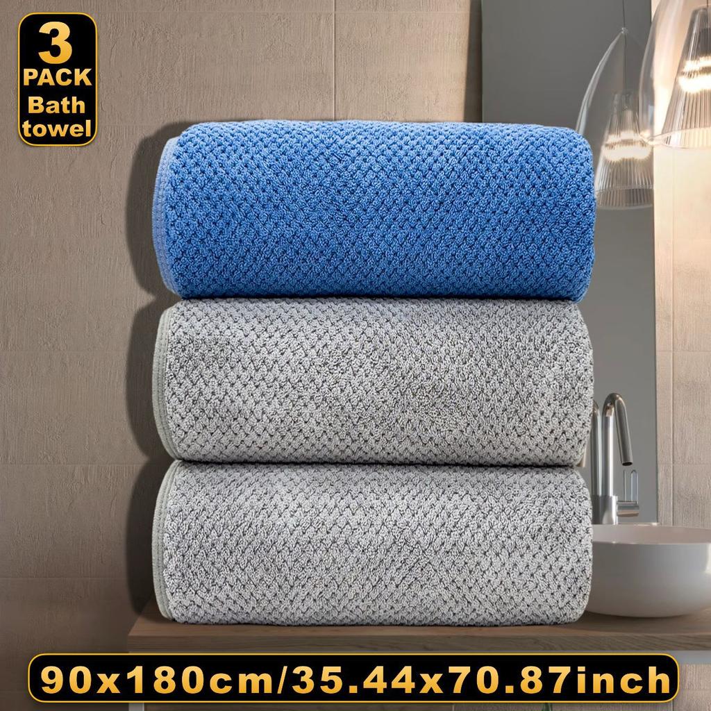 Осенне-зимний коралловый бархатный большой банный комплект из трех комплектов взрослых банных полотенец теплые и удобные тканые полотенца для дома и повседневной носки