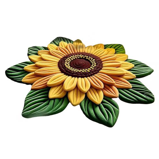 3D Flower Floor Mat Absorbent Large Flower Area Rug Non-Slip Bathroom