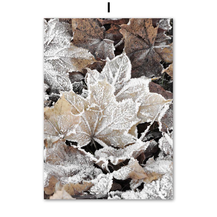 Настенная картина на холсте, зимний снег, дом, сосновый лист, северный олень, плакаты на скандинавскую тему и принты, настенные панно для декора гостиной