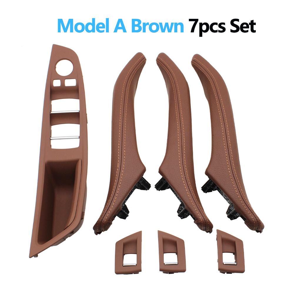 LHD 7 шт., подлокотник для внутренней двери, панель, ручка с кожаным внешним чехлом для BMW 5 серии F10 F11 F18 520 523 525 528 530