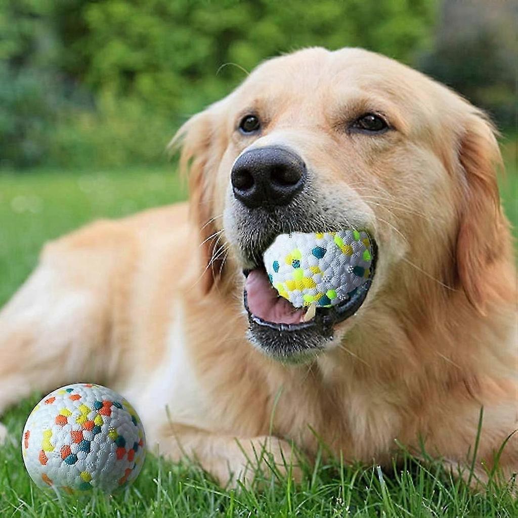 2 Pcs Rubber Dog Balls Resistant Teeth Training Latex Dog Ball Durable Dog Toy Ball