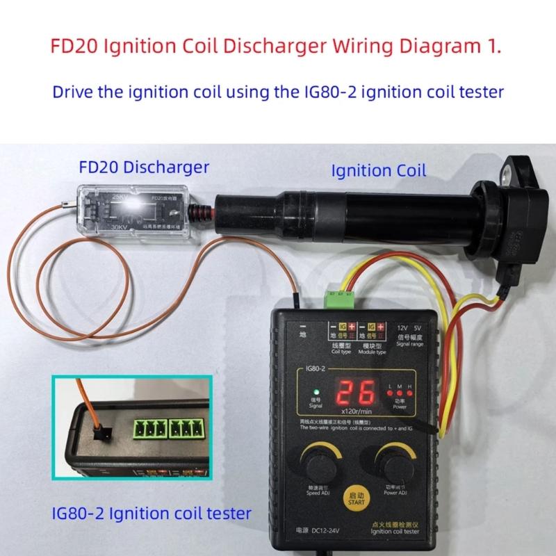 Ручной диагностический тестер с отображением напряжений в реальном времени, подходящий для тестирования высоковольтных батарей при ремонте автомобилей