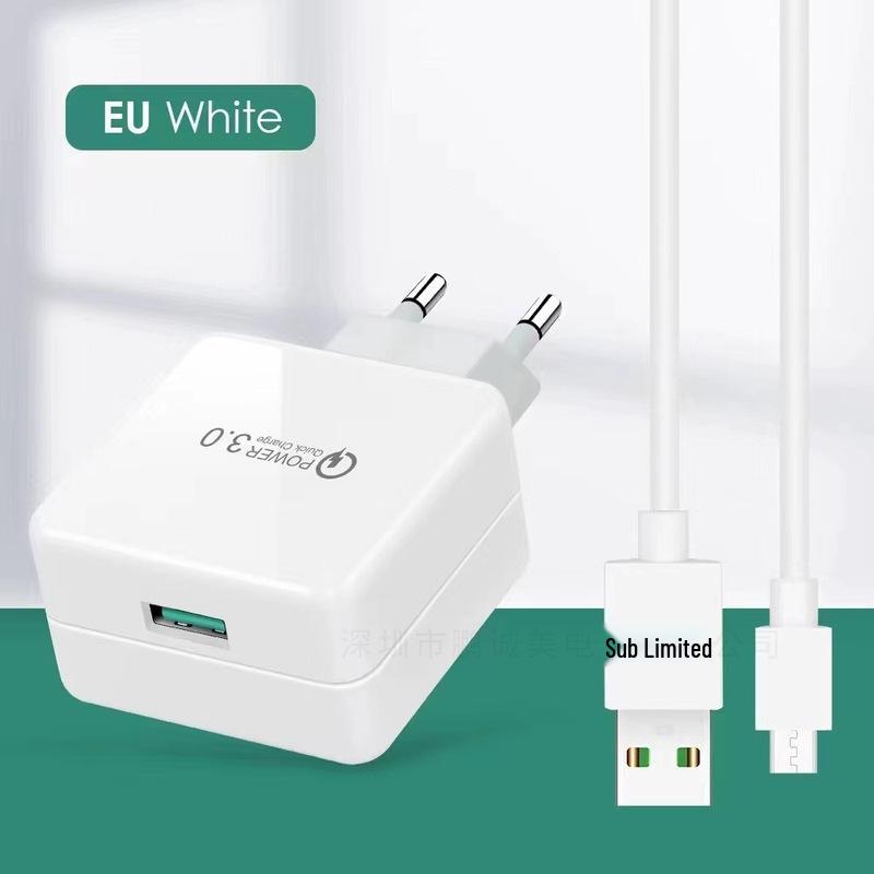 Быстрое зарядное устройство QC3.0 5V2A и 5V1A Универсальная головка для зарядки мобильного телефона для стандартов ЕС, США, Великобритании