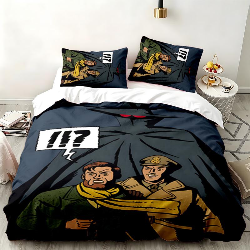 Blake and Mortimer 3pc set Perfect for bedroom use Comfortable bedding set includes a duvet cover and two pillowcases Ideal birthday or Christmas gift