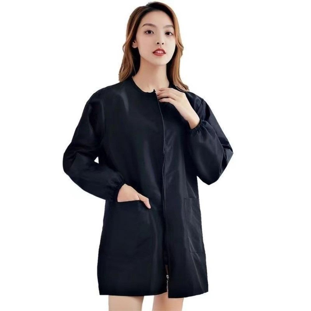 Неприлипающая Рабочая Одежда для Парикмахерской Парикмахера Короткий/Длинный Рукав Халат Парикмахера Салон Красоты