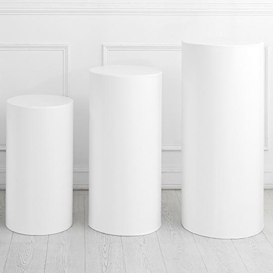 3 Pcs Party Cylinder Pedestal Stand Cover Plinth Pillar Decorative Sleeves Birthday Party Wedding Decor Dessert Base Wrap Cloth Party Planner
