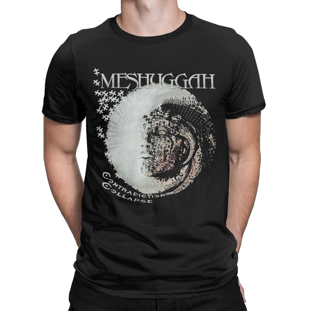 Мужская футболка Meshuggah Хипстерская футболка с коротким рукавом и круглым вырезом из чистого хлопка для вечеринок