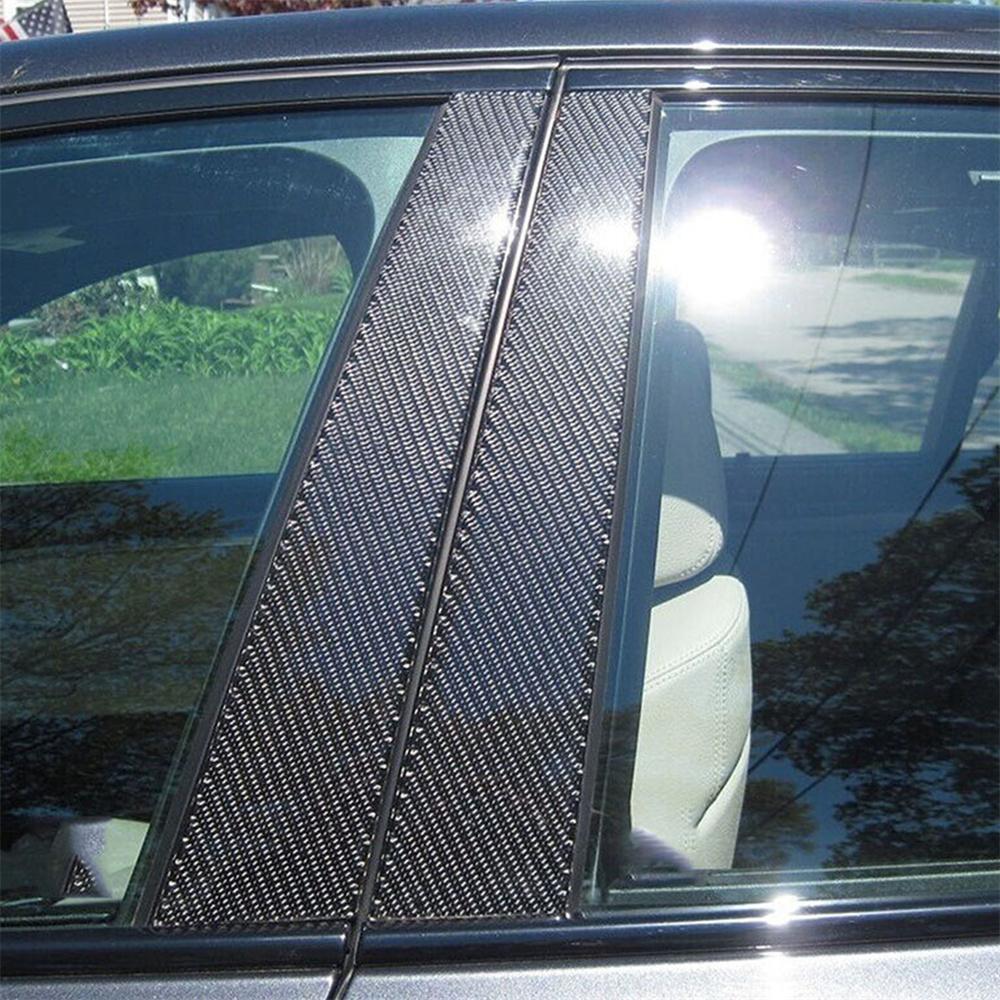 Carbon Fiber Window Pillar Posts Door Trim X6 For Infiniti G35 G37 2002-2013
