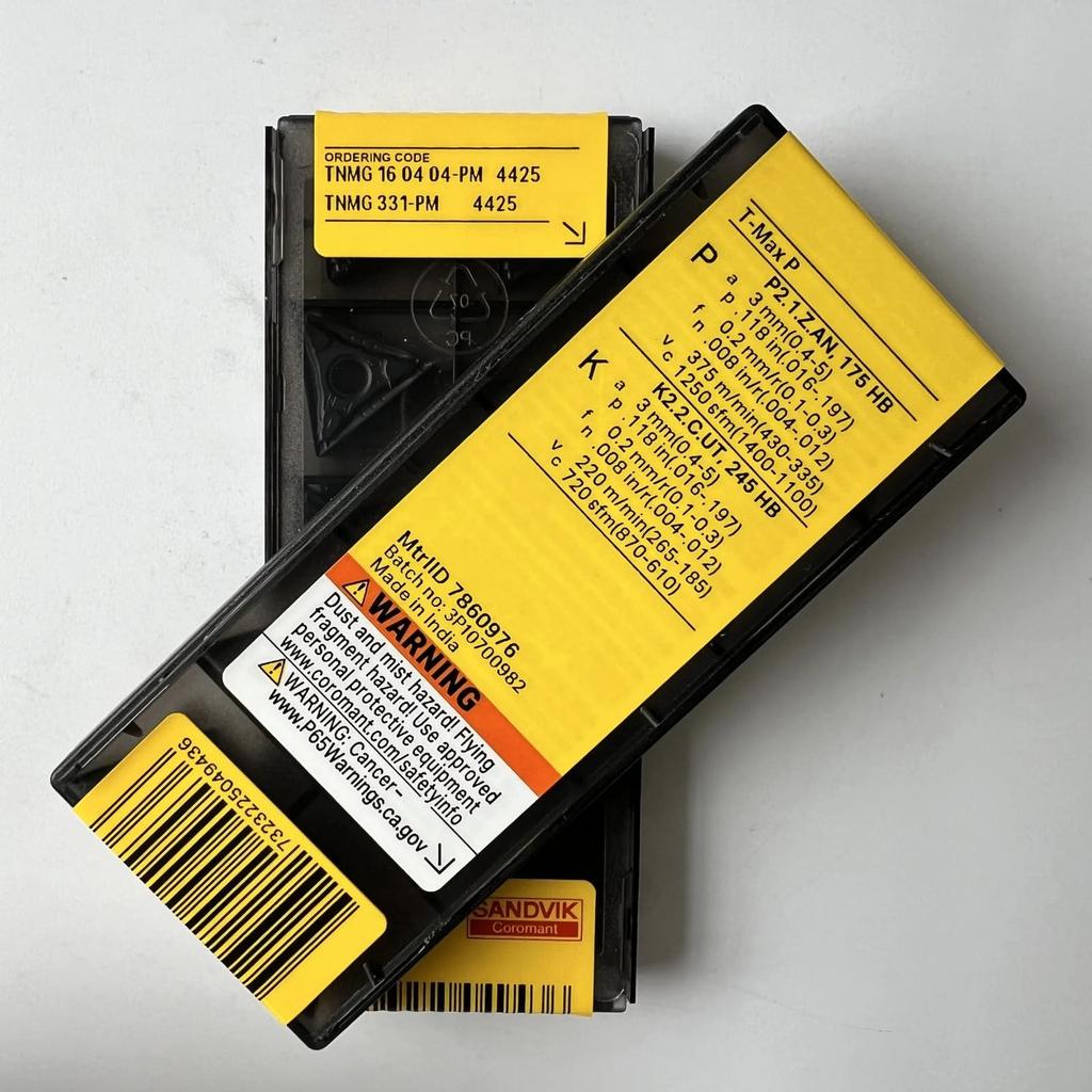 Original Sandvik / TNMG160404-PM 4425 / CNC Lathe Carbide Blade 10 Pcs
