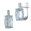 Silver Earrings with Natural Topaz 7.73ct (1078129)