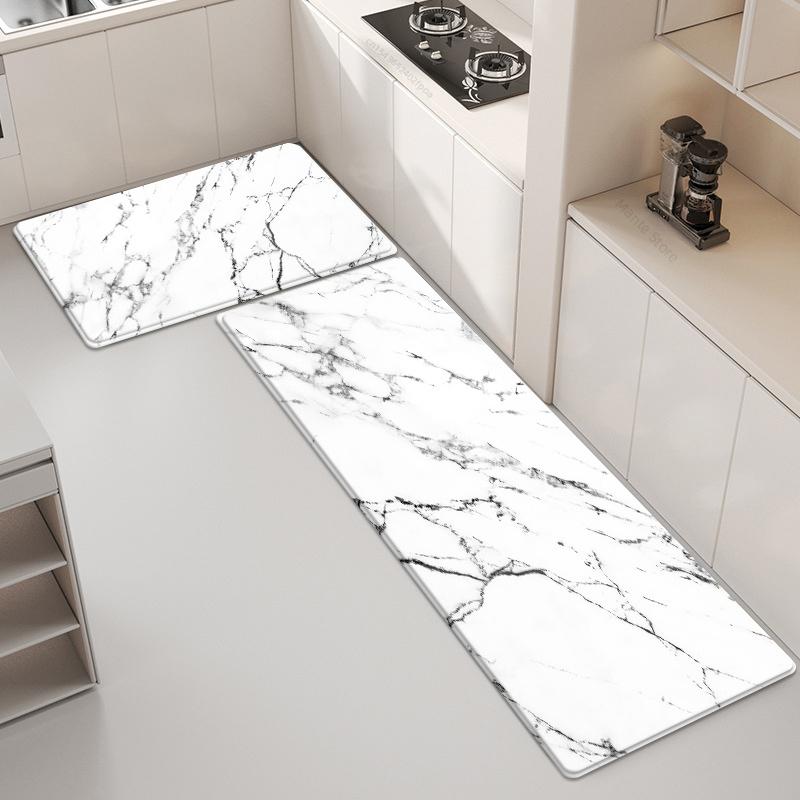 Marble Pattern Kitchen Mats Fashion Ins Style Rug For Bedroom Soft Anti-slip Mat For Bathroom Runner Floor Mat