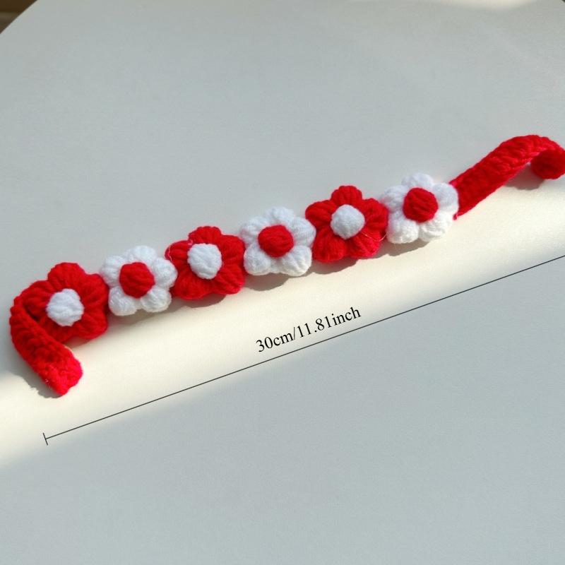 Pet Handmade Three-dimensional Yarn Flower Collar Cute Scarf Decorative Accessories Dog Cat