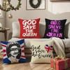 The Queen Fashionable And Luxurious Design Pillow Case Comfort Sofa Bed Silky elegant Invisible zipper Decorative cushion cover