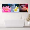 Feeby Set of three pictures canvas print, Flowers and relaxation zen