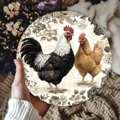 Винтажное Металлическое Настенное Искусство 'Курица' Декор для Дома Кафе Подарок