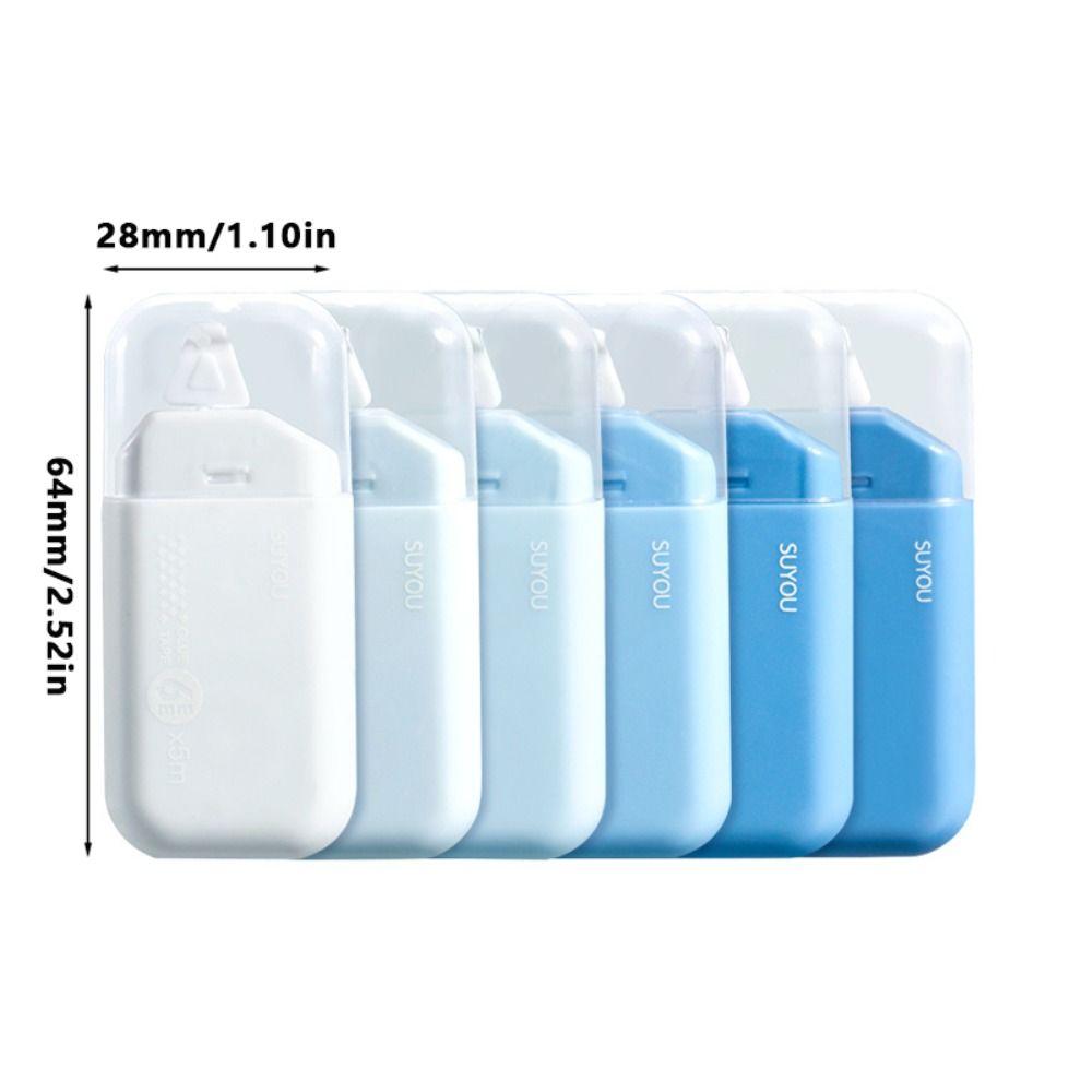 6pcs Gradient Color Dot Glue Tape High Viscosity Double-sided Adhesive Tape  School Office