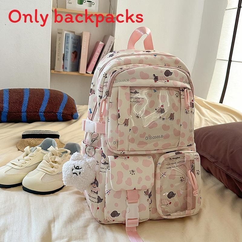 Простой рюкзак большой вместимости с дизайном с принтом таксы и букв на каждый день