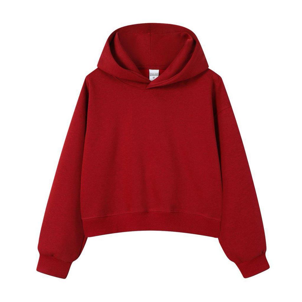 Women's Trendy Korean Style Heavyweight Hooded Zip-Up Cardigan Jacket - 350g Casual Autumn Sweatshirt.