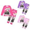 Kids Boys Girls Anime Cartoon Bad Guys Printed Casual Long Sleeves T-Shirt Pants Trousers Clothes Set