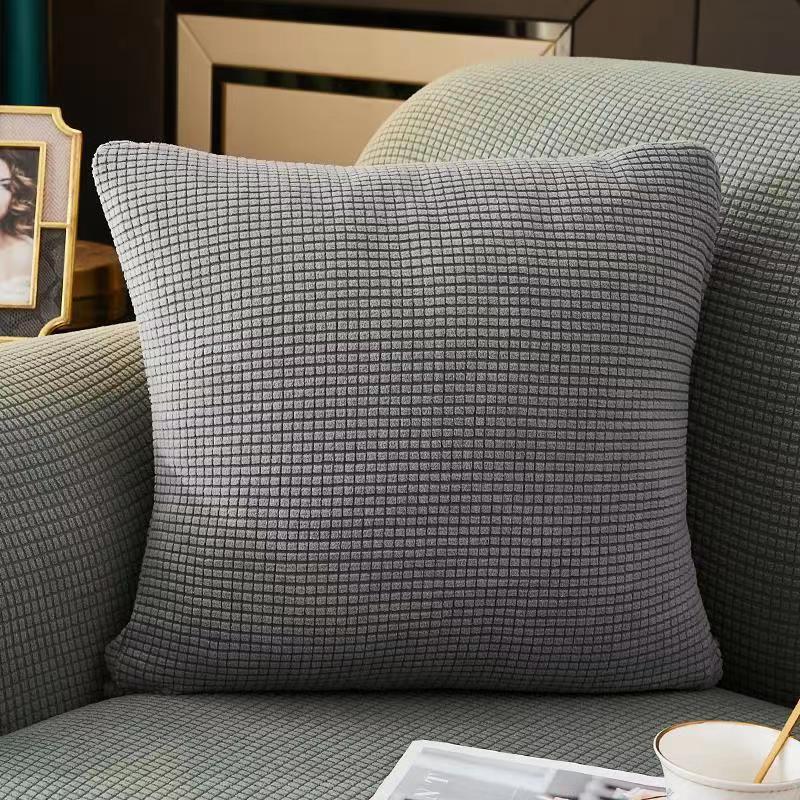 Solid Color Living Room Waffle Honeycomb Square Pillow Cushion Cover Cushion Cover Simple Sofa Pillow Cushion Cushion Cover