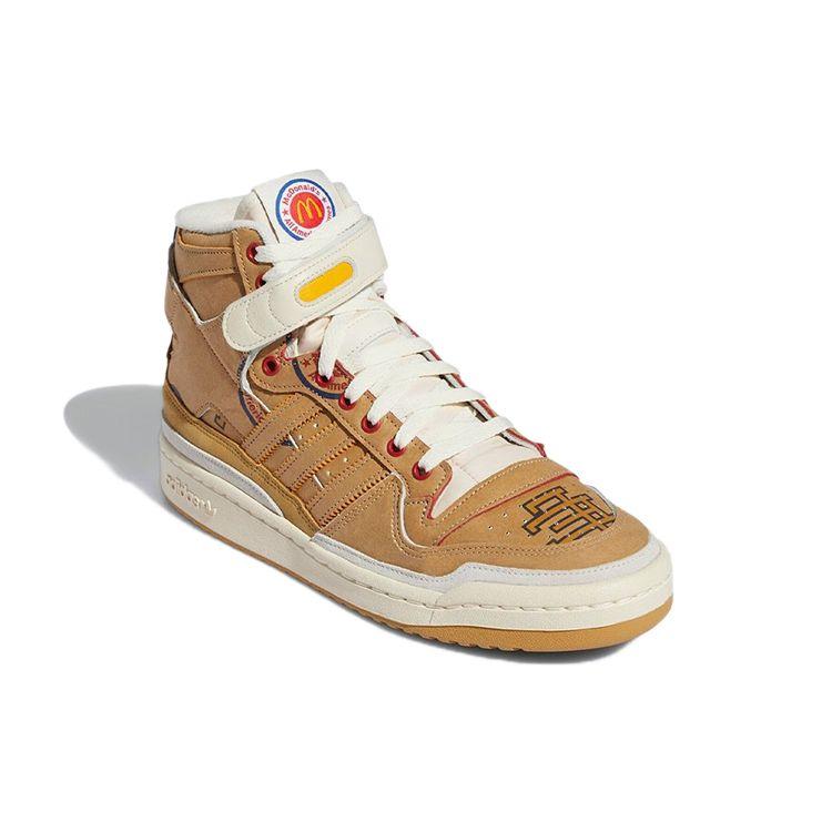 Eric Emanuel x adidas Forum 84 High McDonalds All-American - Бумажный Пакет Унисекс Кроссовки Коричневый Бело-Коричневый Цвет Поставщика GW9711