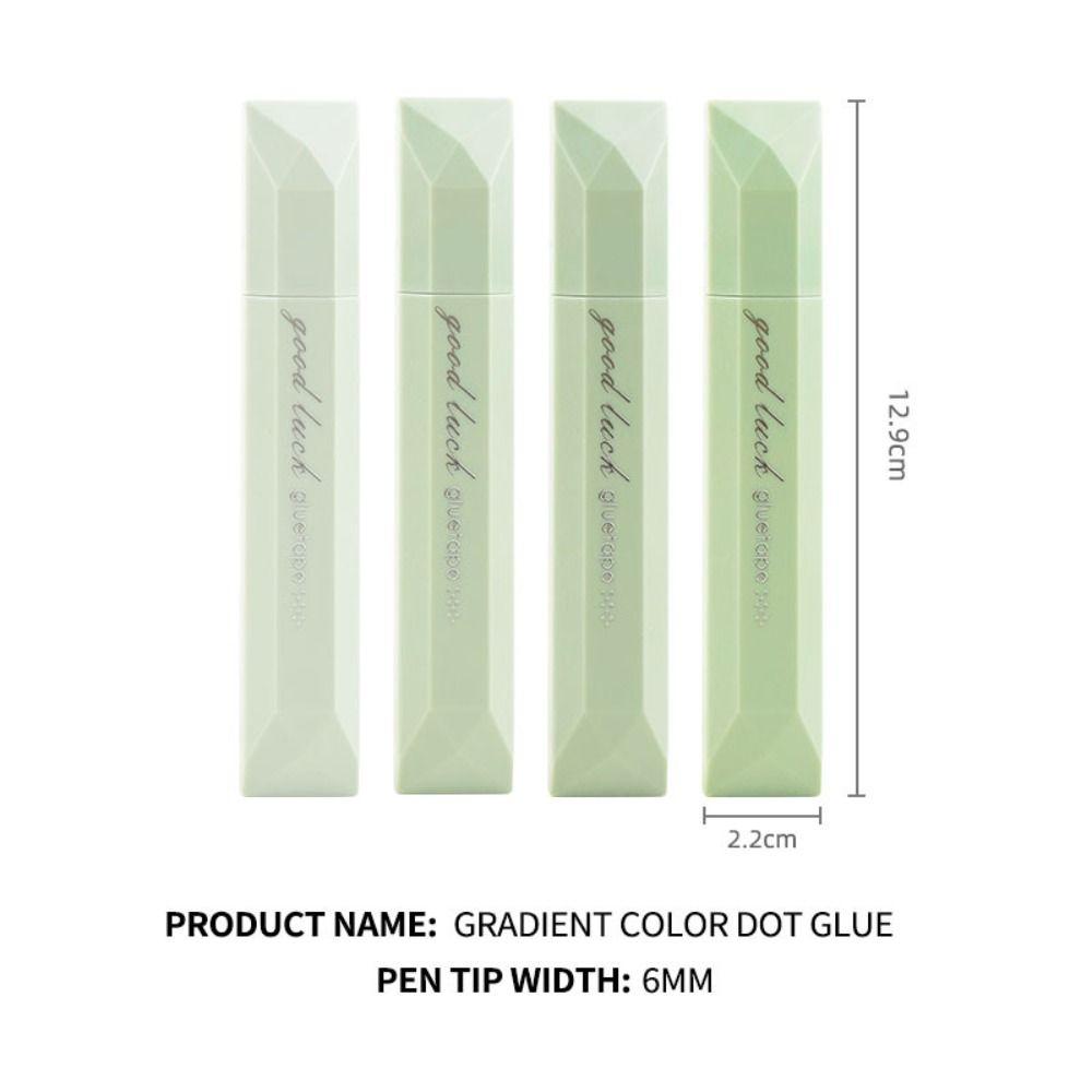 4PCS Gradient Color Dot Glue Tape Erasable Rolling Glue Tape Glue Tape Pen  Student Stationery