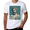 Stoics Illustration Marcus Aurelius Conquer Your Mind Tshirt Big Size Short Sleeve Tee For Unisex