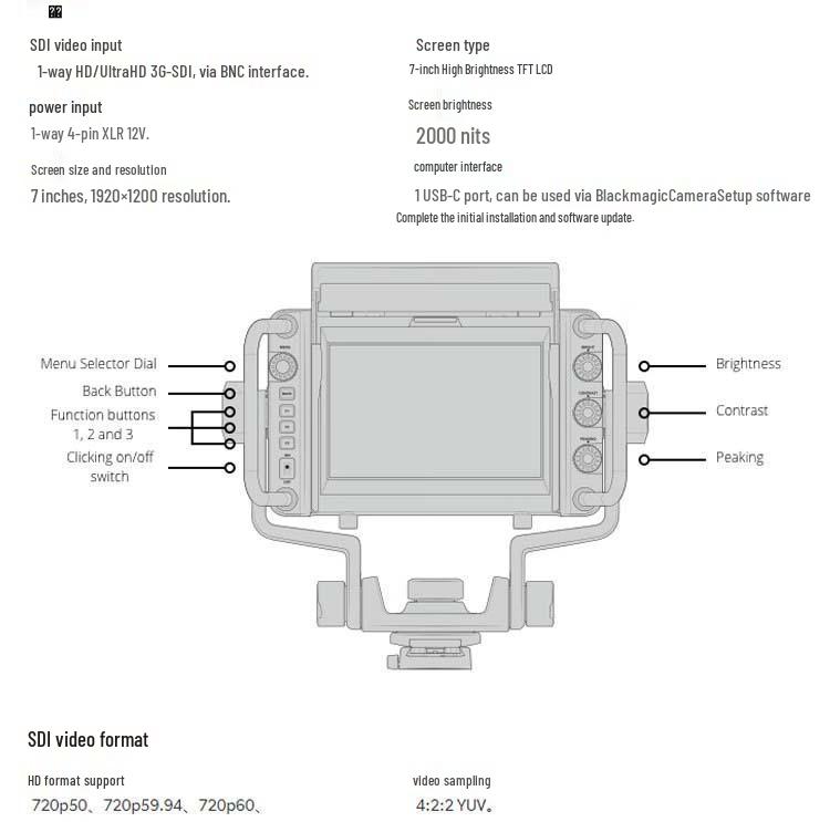 Blackmagic URSA Studio Viewfinder G2 Monitor