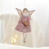 1 шт. подвесное украшение на рождественскую елку с деревянными полыми крыльями рождественская кукла-ангел