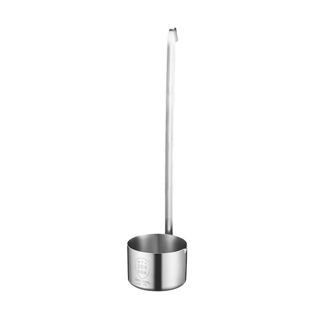 Long Handle Sauce Stainless Steel With Hook Bar Tool Beer Pouring Ladle Measuring Spoon Wine Dipper
