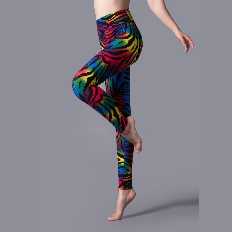 High Waist Leopard Print Yoga Leggings – Spring/Autumn High Elastic Skinny Pants with Wide Waistband