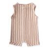 Полосатый муслиновый комбинезон для детей 0–3 лет кофейного цвета