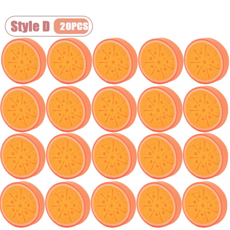 Многоцелевая губка-скребок с принтом фруктов, утолщенная, для уборки кухни, мытья посуды, удаления пятен, ткань