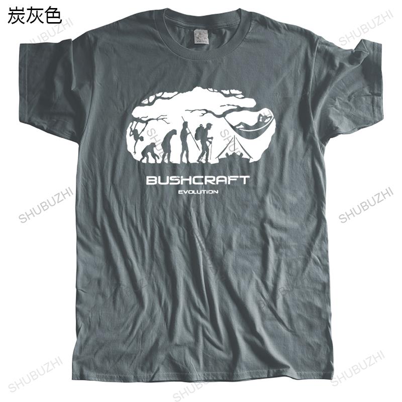 Bushcraft Survival Hammocking Evolution T-shirt Men Cotton Camping Mountain Travel Wild Tee Tops Short Sleeve Urban Tshirt Merch