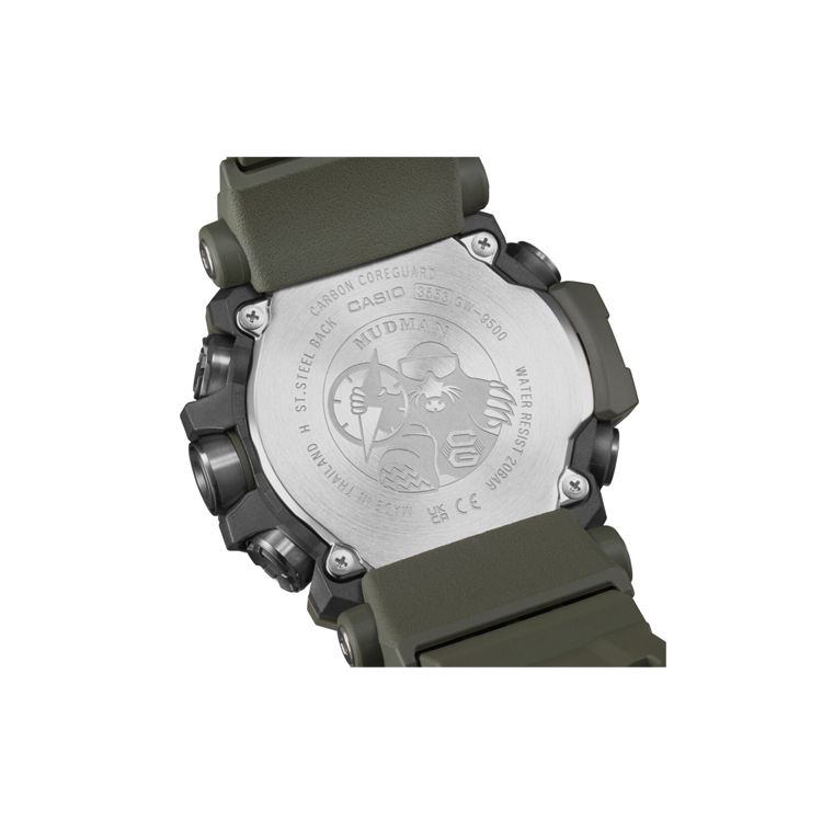 Casio 200 метров водостойкости Кварцевый механизм Резиновый Пластиковый ремешок Часы Мужские Часы Черные GW-9500-3JF