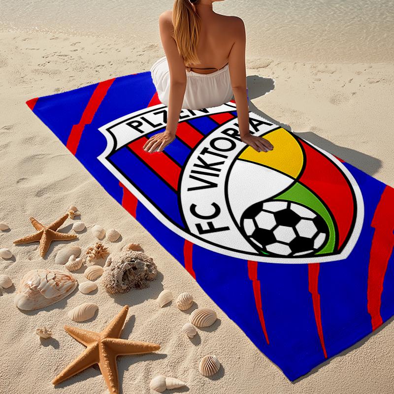FC Viktoria Fashion Beach Towel: Ideal for Summer Adventures, Soft, absorbent and quick drying, suitable for swimming and bathing