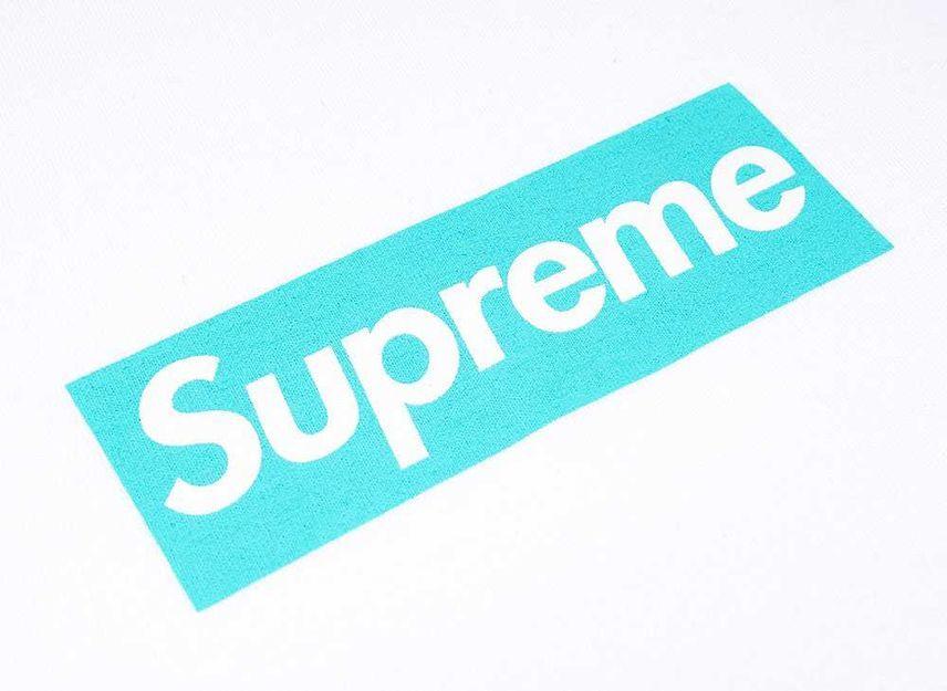 Supreme Тиффани и Ко. Футболка с логотипом-коробкой Белая